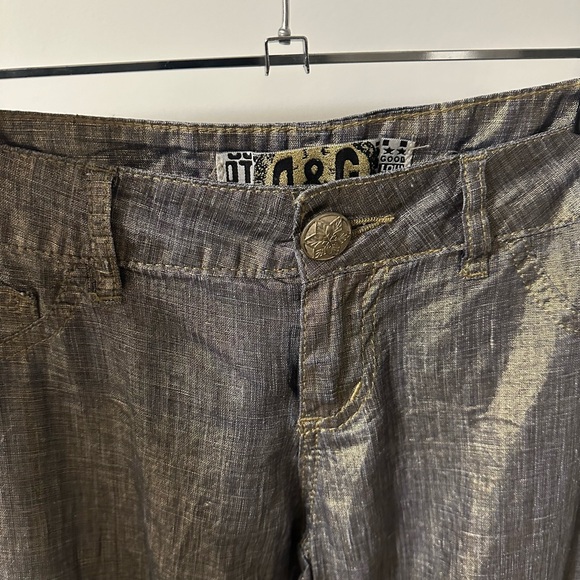 Vintage Y2K Dolce & Gabanna Low-rise Cotton Metallic Pants - Picture 8 of 13